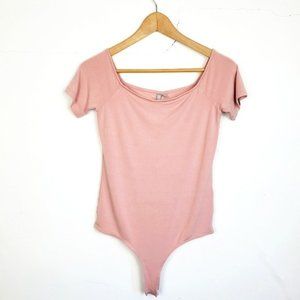 ASOS DESIGN square neck bodysuit with cap sleeve i